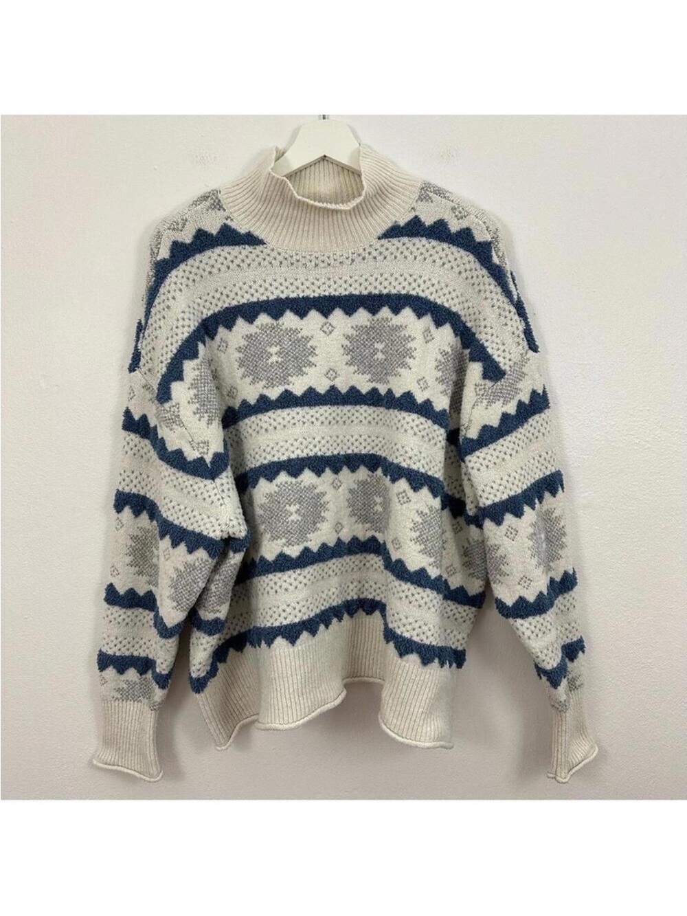 A.N.A Women’s Boho Aztec Long Sleeve Sweater Size 1X